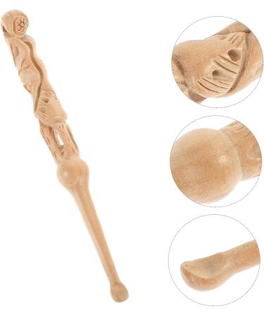 MUCKLILY Peach Wood Ear Scoop Carved Ear Cleaning Tool Portable for Boys and Girls Adults - Buy Online on GoSupps.com