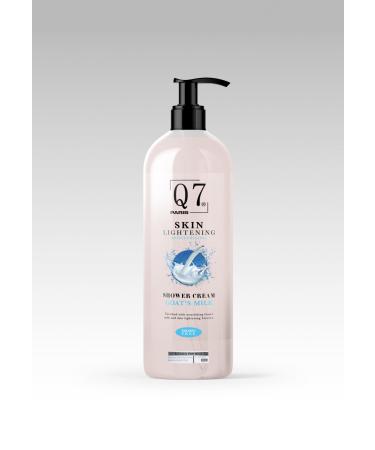 Q7paris Skin Lightening Shower Cream | Face Moisturise Cream for Men and Women | Anti-Ageing Skin Lightening Cream with Natural Ingredients Goat's Milk and Licorice - 1000ml
