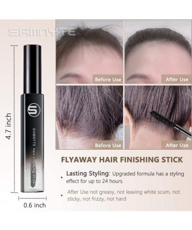 Samnyte Hair Finishing Stick 2 Pack - 0.7 Fl.Oz Hair Mascara for Flyaways - Styling Gel for Shaping & Moisturizing - Non-greasy Formula - Instant Fix for Broken Hair & Bangs - Black - Buy Online on GoSupps.com