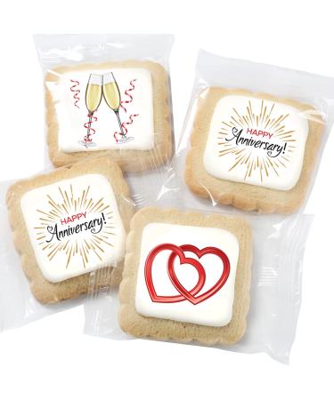Happy Anniversary Cookies Gift Basket 12 PACK For Men Women Wife Husband Wedding Engagement Individually Wrapped | Nut Free | Kosher 12 Count (Pack of 1) Anniversary - Buy Online on GoSupps.com