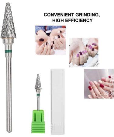 Tungsten Steel Nail Art Manicure Drill Bits Electric Pedicure Manicure Grinding Head for Filing Acrylic Nails Removing Gel Manicure Pedicure Home Salon Use (Green label) - Buy Online on GoSupps.com