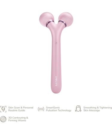 GESKE SmartAppGuided Sonic Facial Roller | 4 in 1 | Derma Roller | Facial Dermasmooth Stimulator | Derma Roll | Professional Facial Roller | Dermaroller for Skincare and Beauty Routine | Smooth Skin Pink - Buy Online on GoSupps.com
