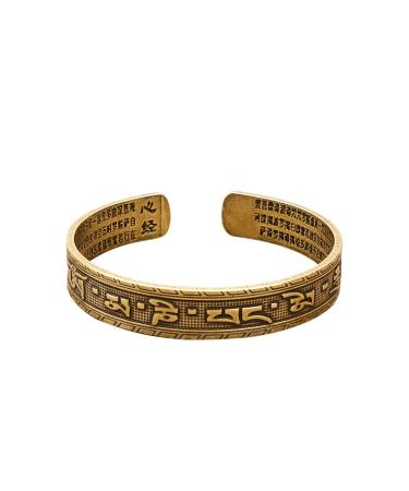 Hand Forged Copper Bracelet Heal Lama Pure Copper Tibetan Healing Bracelet Helps Reducing The Joint Pain and Stiffness Joint Related Inflammation and Skin Allergies Yellow text