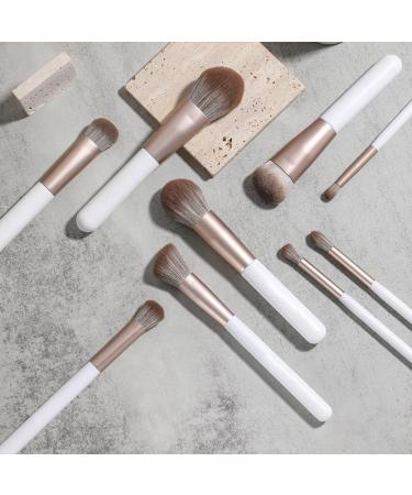 GUIJIALY 18Piece Pearlescent White Makeup Tools Super Soft Hair Makeup Brushes Eyeshadow Brush Set - Buy Online on GoSupps.com