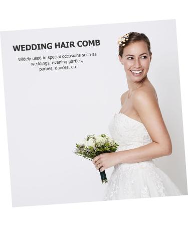 Ipetboom 1pc White Bridal Comb Bride Hair Comb White Hair Clip Bride Headpiece Women Hair Comb Flower Rhinestone Hair Clips Rhinestone Pearl Hair Clips Accessories Ceramics Wedding Women's - Buy Online on GoSupps.com