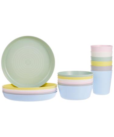 Ikea 36 Pcs Kalas Kids Plastic BPA Flatware Bowl Plate Tumbler Set Colorful 1 1 1