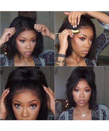 Blisshair 9A Brazilian Remy Lace Front Wig - 12inch Kinky Straight Human Hair Extensions - Buy Online on GoSupps.com