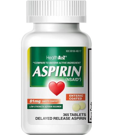 HealthA2Z Aspirin 81mg Bundle | Super Saving | (365 Count + 300 Count) 665 Counts Total Tablets | Enteric Coated | Pain Relief - Buy Online on GoSupps.com