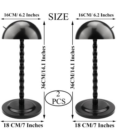 Kaiersi 2 PCS Wig Stand - Portable 14.1 Inch Hat Display for Multiple Wigs - No Slip Stable Design - Easy Assembly - Black - Buy Online on GoSupps.com