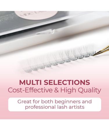Premium Promade Eyelash Fans - 1000 5D-20D Volume Lash Extensions | C/CC/D Curl | 10-18mm Length | 0.05/0.07 Thickness - Fast Shipping Worldwide - Buy Online on GoSupps.com