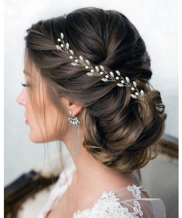 Silver Rhinestone Crystal Bridal Hair Pins - 6pcs Wedding Hair Accessories - Buy Online on GoSupps.com