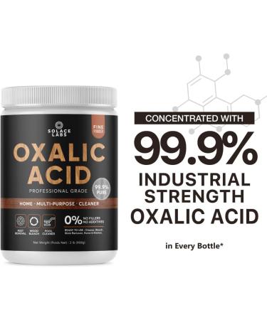 Solace Labs Oxalic Acid | Powerful 99.9% Pure Fine Powder - MultiPurpose Cleaner | Wood Stain & Stain Remover - Industrial Strength - Buy Online on GoSupps.com