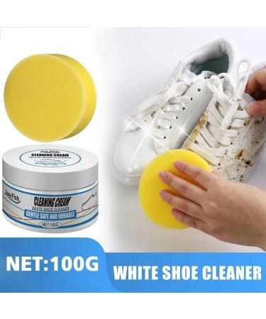 New 100g White Shoe Cleaning Cream Multi-functional Sports Maintenance Brightening And Shoes Cleaning Yellowing F2K9 Whiten - Buy Online on GoSupps.com