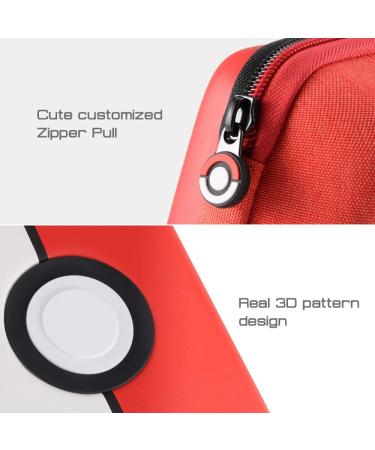 Tombert Hard-Shell Carrying Case for PTCG Trading Cards - Red&White | Stores 400+ Magic MTG & PTCG Cards - Perfect Gift for Boys - Buy Online on GoSupps.com