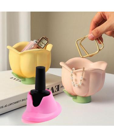 Miaija 2Pieces Nail Polish Bottle Stand Pink Nail Polish Bottle Holder Nail Art Salon Nail Art Supplies for Nail Art Organizer Manicure Tools - Buy Online on GoSupps.com