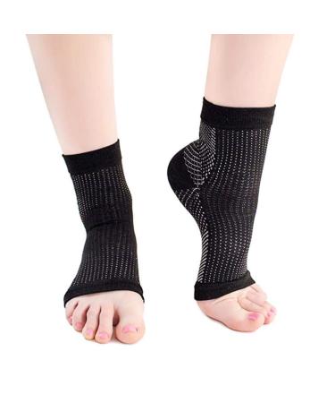 Best Plantar Fasciitis Compression Socks for Men & Women | Foot Sleeves for Pain Relief & Recovery | Black L/XL - Improve Circulation & Support Achilles Heel & Arch - Buy Online on GoSupps.com