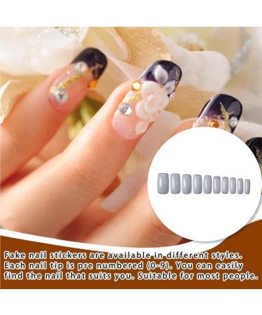 CLSSLVVBN 1 Set False Nail Elegant Full Coverage Shape Manicure Stickers Strong Adhesion Unique Design Half Paste Natural Paster Natural Full Paste - Buy Online on GoSupps.com
