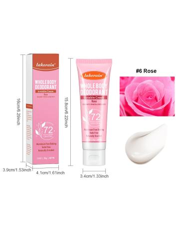 Women's Aluminum-Free Deodorant - 72 Hour Odor Control Baking Soda Free Skin Safe Rose Scent - Whole Body Invisible Cream Tube 3 oz - Buy Online on GoSupps.com