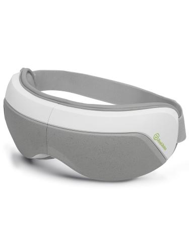 Real Relax Eye Massager with Heating Bluetooth Relief Eye Strain Dark Circle Eye Bag Dry Eye Ideal Birthday Gift(Grey)