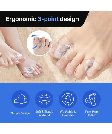 Aider Therafoot Mini Bunion Corrector - Soft Gel Pinky Toe Separator & Pain Relief - 1 Set for Left & Right Feet - Buy Online on GoSupps.com