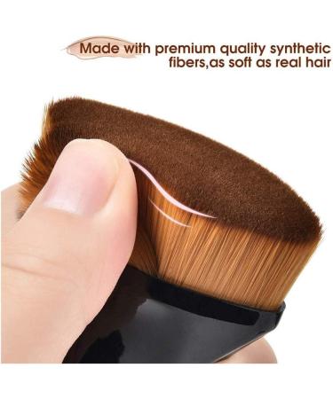 Makeup Brushes Foundation Brushes Foundation Makeup Brush Flat Top Liquid Powder Foundation Brush for Blending Liquid Cream or Flawless Powder (Black) - Buy Online on GoSupps.com