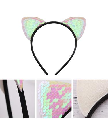 Reversible Sequins Cat Ears Headbands Set for Girls and Women - Pack of 10 | Hair Accessories - Buy Online on GoSupps.com