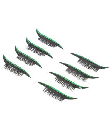 Gogogmee 4 pairs Tool Eyelid Decal Make Face Waterproof Up Eye Self-adhesive Reusable Girls Natural Women 4x1.5cm Green