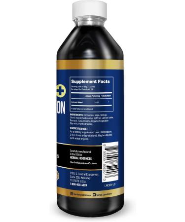 Herbal Goodness Memory and Cognition Liquid Extract 12oz - Supports Mental Clarity Energy & Immune Function - Organic Natural Supplement with Ginkgo Sage & Lion s Mane - 23 Servings 12 Fl Oz (Pack of 1) - Buy Online on GoSupps.com