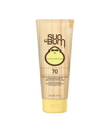 Sun Bum Original Moisturizing Sunscreen SPF 70 Lotion - Broad Spectrum UVA/UVB - Water Resistant & Non-Greasy Protection Paraben Free Gluten Free - SPF 70 - 6 oz. Bottle - 1 Count SPF 70 6 Fl Oz (Pack of 1)