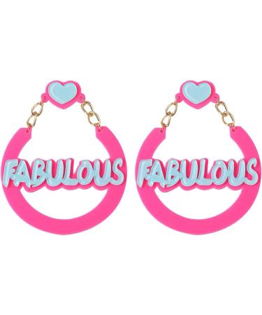 Feyley Halloween Acrylic Earrings - Handmade Retro English Letters for Women | Unique Novelty Jewelry - Buy Online on GoSupps.com