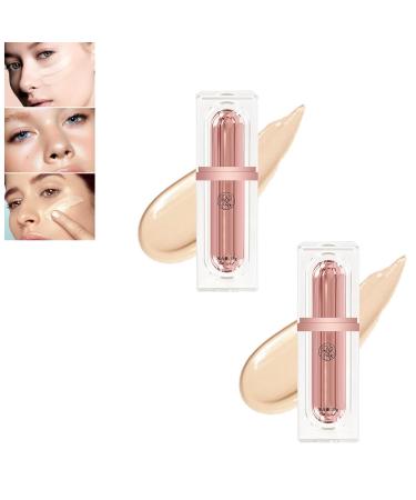 Vc Flawless BB Cream, Multi-Effect Peptide Moisturizing Liquid Foundation, VC Water Light Flawless Skincare BB Cream, Skin Care Makeup (Color : Lvory-2)