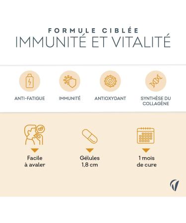 Vitamine C Liposomale 1000mg Haute Absorption - 120 G lules Vegan - Antioxydant Anti-Fatigue Immunit Adulte - Fabriqu en France - Vitavea - Buy Online on GoSupps.com