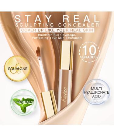 Oulac Concealer Concealer for dark circles Hydrating Concealer Infused with Hyaluronic Acid vegan concealer 3.8ml Shade: W9 Deep Deep (W9) - Buy Online on GoSupps.com
