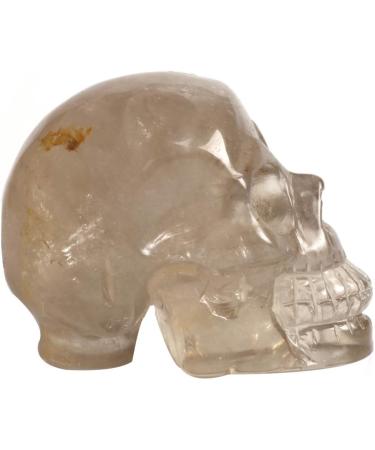 Natural Smokey Quartz Crystal Skull 2.40" h 0.61lbs Full of Texture Light Smokey - Buy Online on GoSupps.com