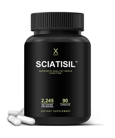 Sciatica Pain Relief - Nerve Support Supplement with Stabilized R-Lipoic Acid for Extra Strength - Vitamins Promoting Healthy Back, Hips, Leg, Feet - Neuropathy Supplements - Sciatisil by Humanx