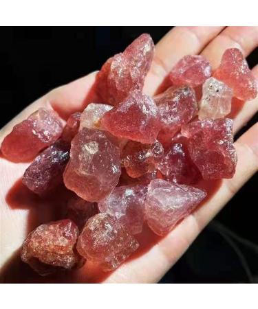 Rough Crystals Raw Strawberry Quartz Specimens for Stones 100g Gift