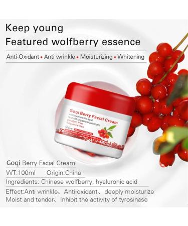 Buy Wolfberry Facial Cream Anti-Oxidant Hyaluronic Acid Moisturizing Anti-Aging & Firming Goji Berry Cream for Glowing Skin - Buy Online on GoSupps.com