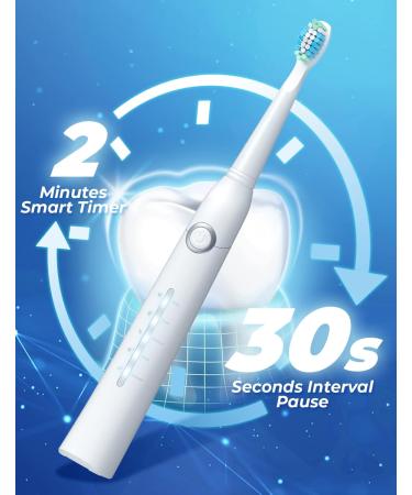 Electric Toothbrush for Adults - 40 000 VPM Deep Cleaning 5 Modes 8 Brush Heads & Travel Case - Optimal Oral Care - Buy Online on GoSupps.com