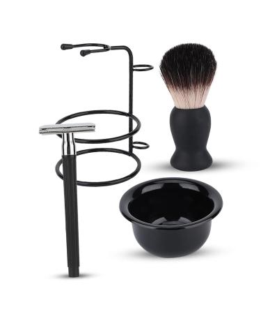 Professional Manual Shaving Set for Men - Safe Beard Care Tools Razor Brush Stand & Mustache Shaving Accessories | International Shipping Available - Buy Online on GoSupps.com