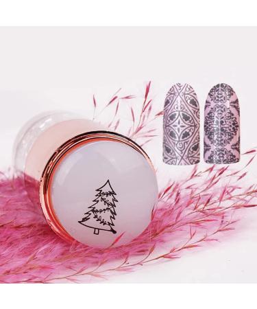 Baqi Nail Art Stamp Set - Double Head Silicone Gel Stamps with 2 Nail Scrapers for DIY Manicure & Beauty - Silver Design - Buy Online on GoSupps.com