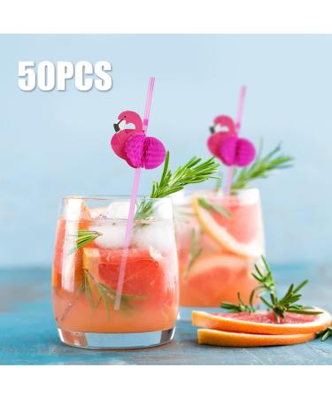 Abizarch 50 Pcs Paper Drinking Straw 3D Fruit Paper Straws Pineapple Flamingo Design Striped Paper Straw Eco Friendly Recyclable Drinking Straw for Bars Decors Hawaiian Beach Party ZHAZHAMO(Flamingo) - Buy Online on GoSupps.com