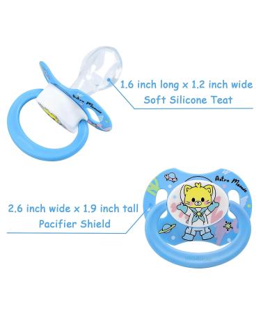 LittleForBig Bigshield Generation-II Adult Pacifier Astro Babies Blue Meowie Pattern - Buy Online on GoSupps.com