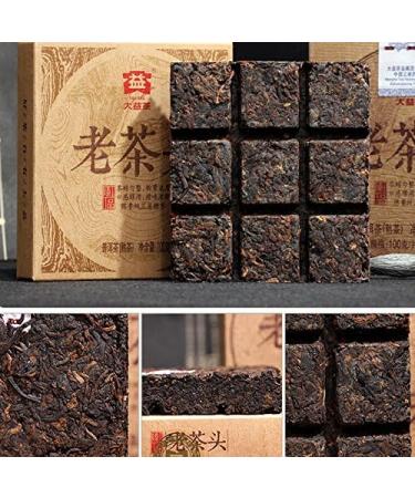 100g 2014yr Menghai Dayi Lao Cha TOU Brick Ripe Puer Tea Chinese Puerh Tea with Box Pack - Buy Online on GoSupps.com