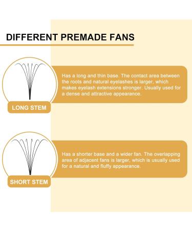6D-0.07C 10mm Pre Made Fan Eyelash Extensions | Long Stem Russian Volume Lashes - Buy Online on GoSupps.com