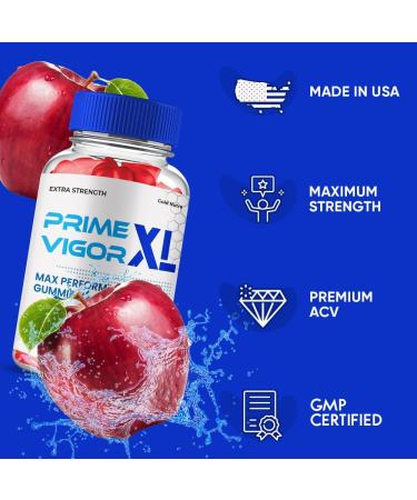 Gold Nutra (2 Pack) Prime Vigor XL Gummies PrimeVigor XL Maximum Strength All Natural Ingredients 2 Months Supply - Buy Online on GoSupps.com