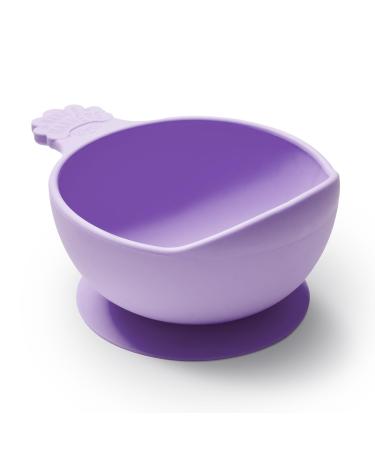 Nana's Manners Stage 1 Suction Bowl Set for Baby- for Children Aged 4 Months Plus. Suction Bowl for Weaning Babies. First Stage Bowls for Infant Kids. Soft Silicone Base with Suction Pads- Purple