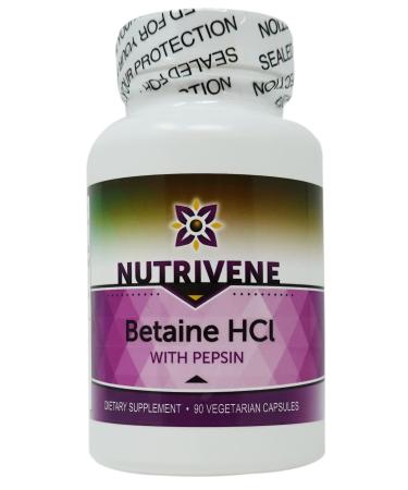 Nutrivene: Betaine HCL with Pepsin (90 Capsules)