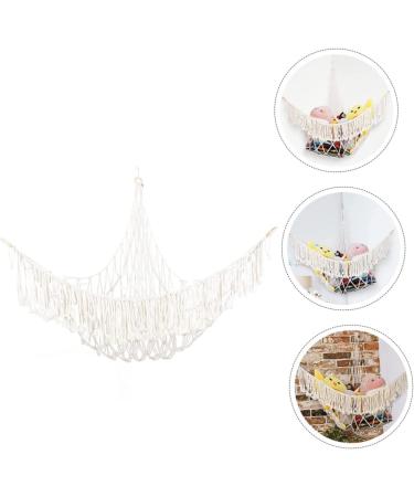 Partykindom Yoga Ball Stand for Kids | 2pc Lace-Up Toy Organizer & Hammock | Fitness Toy Storage | 164x114cm | White - Buy Online on GoSupps.com
