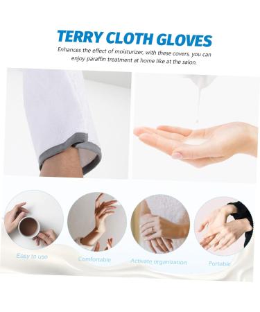 WOONEKY Moufles de Bain Cir s en Tissu ponge Taille Unique Isolants pour Soin des Mains Spa Manucure P dicure Couleur Al atoire 27.5X16.5cm - Buy Online on GoSupps.com