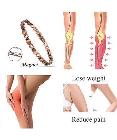 99.99% Pure Copper Anklet for Women | Lovely Heart Design | Adjustable Rose Gold Jewelry - Buy Online on GoSupps.com